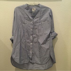 Thomas Mason for J. Crew Mandarin Collar Shirt Striped